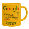 Ceramic coffee mug yellow, 330ml