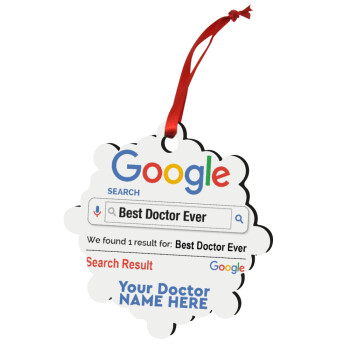 Searching for Best Doctor Ever..., Στολίδι Χριστουγεννιάτικο στολίδι snowflake ξύλινο 7.5cm