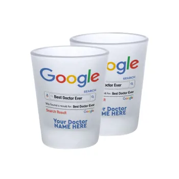 Searching for Best Doctor Ever..., Σφηνοπότηρα γυάλινα 45ml του πάγου (2 τεμάχια)