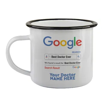 Searching for Best Doctor Ever..., Κούπα εμαγιέ με μαύρο χείλος 360ml