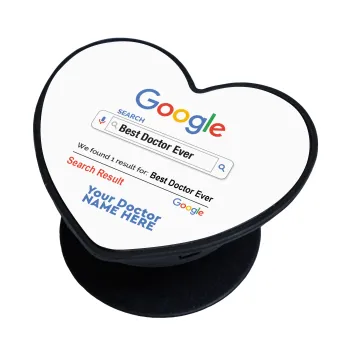 Searching for Best Doctor Ever..., Phone Holders Stand  καρδιά Μαύρο Βάση Στήριξης Κινητού στο Χέρι