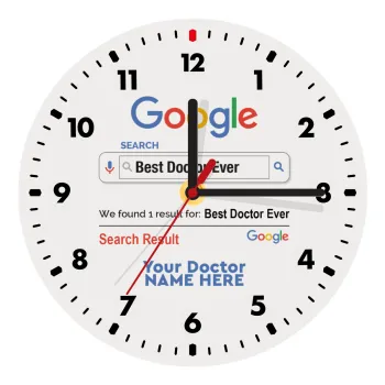 Searching for Best Doctor Ever..., Ρολόι τοίχου ξύλινο (20cm)