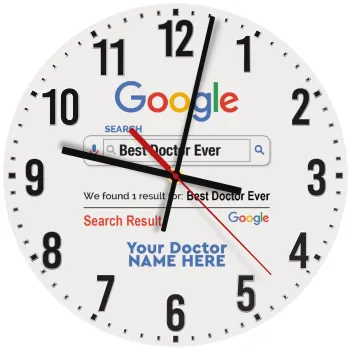 Searching for Best Doctor Ever..., Ρολόι τοίχου ξύλινο (30cm)