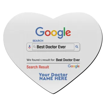 Searching for Best Doctor Ever..., Mousepad καρδιά 23x20cm