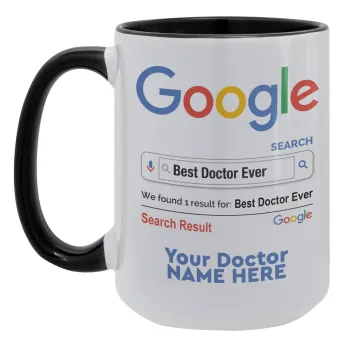 Searching for Best Doctor Ever..., Κούπα Mega 15oz, κεραμική Μαύρη, 450ml