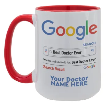 Searching for Best Doctor Ever..., Κούπα Mega 15oz, κεραμική Κόκκινη, 450ml