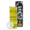 Neon Yellow Travel Tumbler θερμό, μεταλλικό καλαμάκι(Ανωξείδωτο 304 Food grade, BPA free, 600ml)
