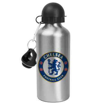 FC Chelsea, Metallic water jug, Silver, aluminum 500ml