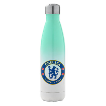 FC Chelsea, Μεταλλικό παγούρι θερμός Πράσινο/Λευκό (Stainless steel), διπλού τοιχώματος, 500ml