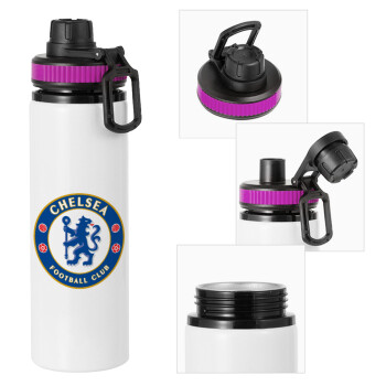 FC Chelsea, Metallic water bottle with safety lid, 850ml aluminum
