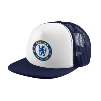 FC Chelsea, Καπέλο Ενηλίκων Soft Trucker με Δίχτυ Dark Blue/White (POLYESTER, ΕΝΗΛΙΚΩΝ, UNISEX, ONE SIZE)