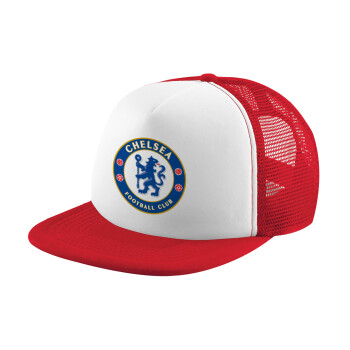 FC Chelsea, Καπέλο Soft Trucker με Δίχτυ Red/White 