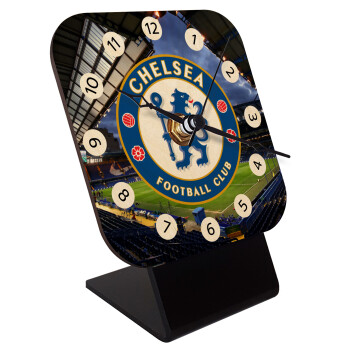 FC Chelsea, Quartz Table clock in natural wood (10cm)