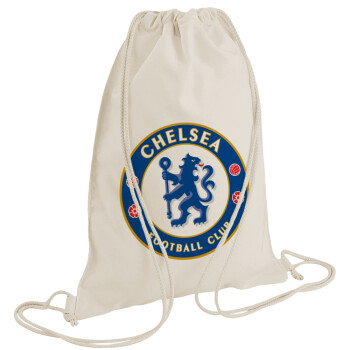 FC Chelsea, Τσάντα πλάτης πουγκί GYMBAG natural (28x40cm)