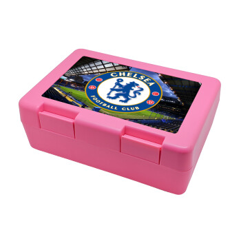 FC Chelsea, Παιδικό δοχείο κολατσιού ΡΟΖ 185x128x65mm (BPA free πλαστικό)