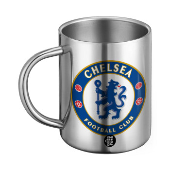 FC Chelsea, Ανοξείδωτη Μεταλλική Κούπα 450ml - Διπλού Τοιχώματος