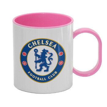 FC Chelsea, Κούπα (πλαστική) (BPA-FREE) Polymer Ροζ για παιδιά, 330ml