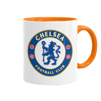 FC Chelsea, Mug colored orange, ceramic, 330ml