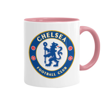 FC Chelsea, Κούπα χρωματιστή ροζ, κεραμική, 330ml