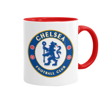 FC Chelsea, Κούπα χρωματιστή κόκκινη, κεραμική, 330ml