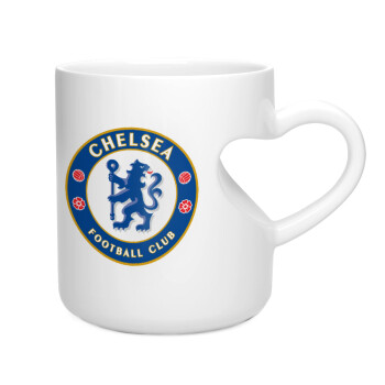 FC Chelsea, Κούπα καρδιά λευκή, κεραμική, 330ml