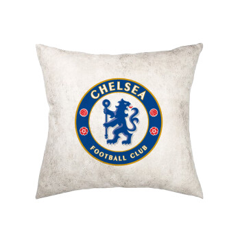 FC Chelsea, Μαξιλάρι καναπέ Δερματίνη Γκρι 40x40cm με γέμισμα