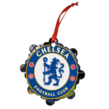FC Chelsea, Christmas ornament snowflake wooden 7.5cm