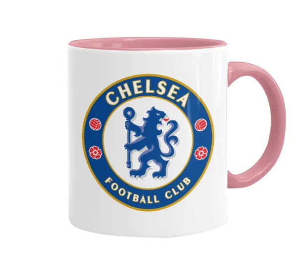 FC Chelsea — Κούπα χρωματιστή ροζ, κεραμική, 330ml