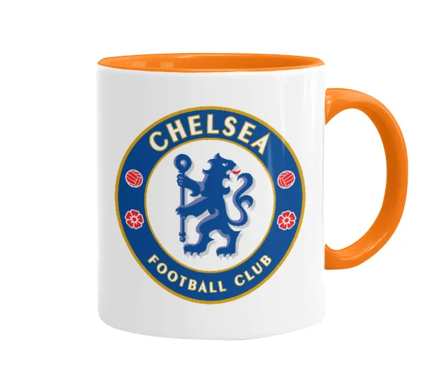 FC Chelsea — Κούπα χρωματιστή πορτοκαλί, κεραμική, 330ml