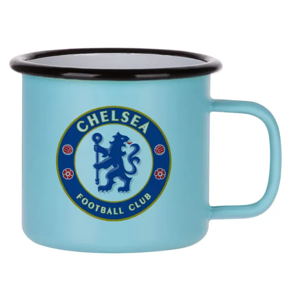 FC Chelsea — Κούπα Μεταλλική εμαγιέ ΜΑΤ σιέλ 360ml