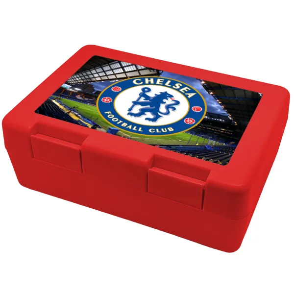FC Chelsea — Παιδικό δοχείο κολατσιού ΚΟΚΚΙΝΟ 185x128x65mm (BPA free πλαστικό)