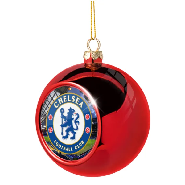 FC Chelsea — Χριστουγεννιάτικη μπάλα δένδρου Κόκκινη 8cm