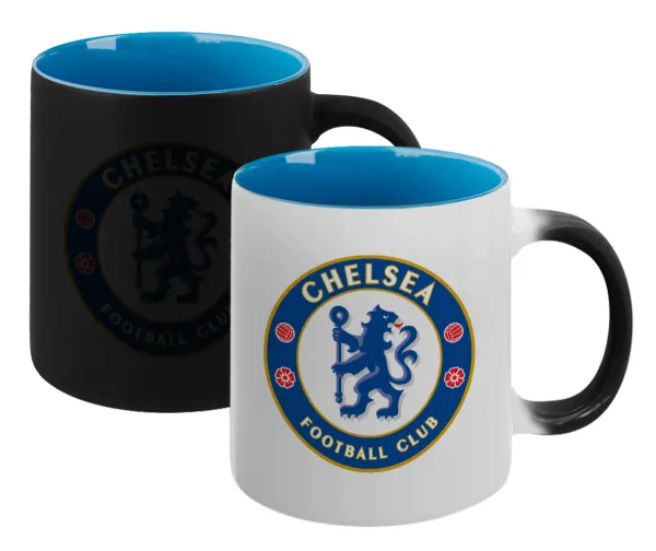 FC Chelsea — Magic mug with blue interior, ceramic, 330ml, changes colour with hot drinks