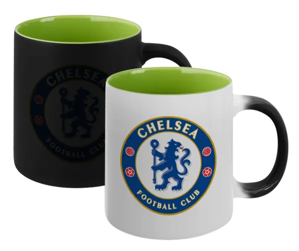 FC Chelsea — Magic mug with green interior, ceramic, 330ml, changes colour with hot drinks