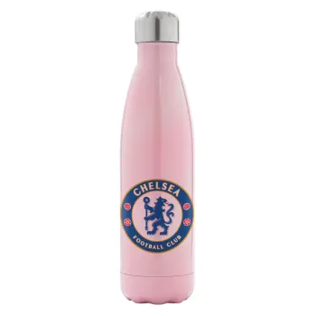 FC Chelsea, Metal mug thermos Pink Iridiscent (Stainless steel), double wall, 500ml