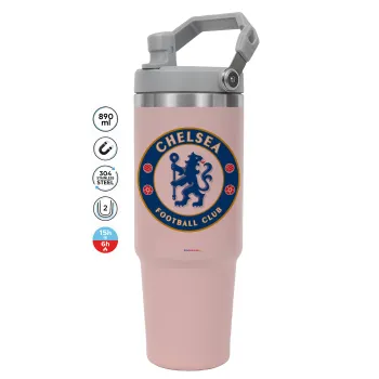 FC Chelsea, Pink color, 890ml (30oz) stainless Steel Tumbler with Handle