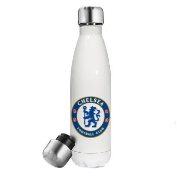 FC Chelsea, Metal mug thermos White (Stainless steel), double wall, 500ml