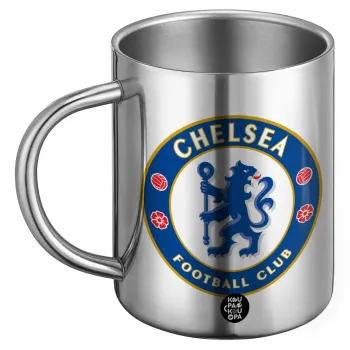 FC Chelsea, Ανοξείδωτη Μεταλλική Κούπα 450ml - Διπλού Τοιχώματος