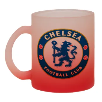 FC Chelsea, Κούπα γυάλινη δίχρωμη με βάση το κόκκινο ματ, 330ml