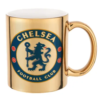 FC Chelsea, Mug ceramic, gold mirror, 330ml