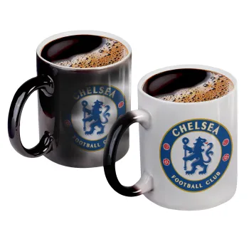FC Chelsea, Color changing magic Mug, ceramic, 330ml when adding hot liquid inside, the black colour desappears (1 pcs)