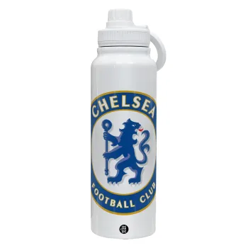 FC Chelsea, Θερμός 1L Ανοξείδωτο με Βάση Κινητού & Διπλά Τοιχώματα