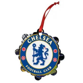 FC Chelsea, Christmas ornament snowflake wooden 7.5cm