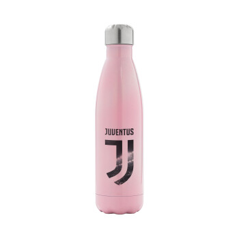 FC Juventus, Metal mug thermos Pink Iridiscent (Stainless steel), double wall, 500ml