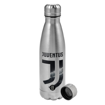 FC Juventus, Metallic water bottle, stainless steel, 750ml