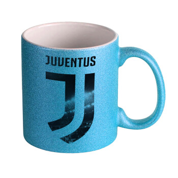FC Juventus, Κούπα Σιέλ Glitter που γυαλίζει, κεραμική, 330ml