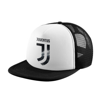 FC Juventus, Καπέλο Ενηλίκων Soft Trucker με Δίχτυ Black/White (POLYESTER, ΕΝΗΛΙΚΩΝ, UNISEX, ONE SIZE)