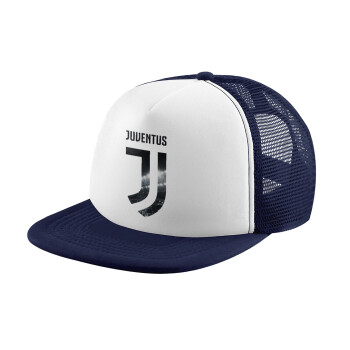 FC Juventus, Καπέλο παιδικό Soft Trucker με Δίχτυ ΜΠΛΕ ΣΚΟΥΡΟ/ΛΕΥΚΟ (POLYESTER, ΠΑΙΔΙΚΟ, ONE SIZE)