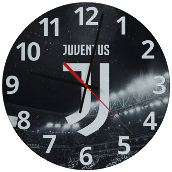 FC Juventus, Ρολόι τοίχου γυάλινο (30cm)