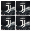 FC Juventus, ΣΕΤ 4 Σουβέρ ξύλινα τετράγωνα (9cm)